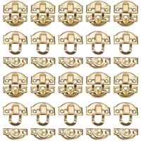 20 Stück Haspe Latch Verschluss mit Schrauben Antike Dekorative Haspe Schmuck aus Holz Box Haspe Latch für Holzkiste Koffer Geschenkkisten - Gold von PETITES ECREVISSES