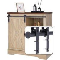 Petites Ecrevisses - Mini Scheunentür Hardware Kit für Möbel Schiebetürsystem für tv Schrank Schiene für Einzeltür Belastung 70kg - 120cm von PETITES ECREVISSES