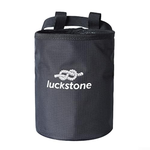 Tragbare Kletter-Kreide-Tasche mit verstellbarem Hüftgurt, schnell trocknendes Design (schwarz) von PETSTIBLE