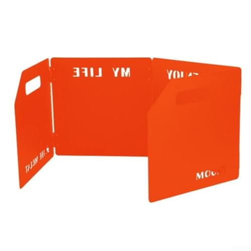 Tragbarer winddichter Schild aus Edelstahl für Kassettenöfen, Kompatibilität (orange) von PETSTIBLE