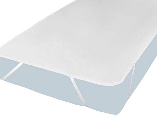 PFLEGE-POINT® Matratzenauflage Molton PU Light, Matratzenschoner aus 100% Baumwolle, Schonbezug, Topper, Bettauflage, wasserdichter Matratzenschutzbezug (100 x 200 cm) von PFLEGE POINT