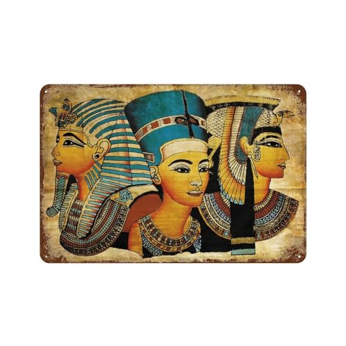 Ägypten,Blechschild Metallschild Kunst zum Aufhängen Eisen Malerei Retro Home Küche Garten Garage Wanddekoration-15 x 30 cm （6 x12 Zoll）D-61 von PGCKSK