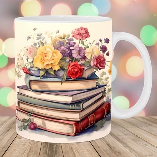 Bibliotheks-Bücherregal-Tasse, 3D-Bücherregal-Tasse, 3D-Effekt, Büchertassen, 350 ml, Neuheit, Bücherregal, Bibliotheksregal-Tasse, Geburtstag, Weihnachten, Bookaholic-Geschenk für Freunde von PHASZ