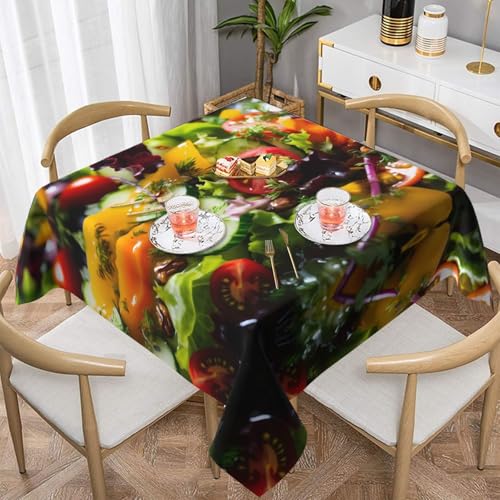 PHAYAH Quadratische Tischdecke mit Salatmotiv, für Esstische im Freien, Esstische, Partys, Terrassen, Buffet, 152,4 x 152,4 cm PHAYAH Quadratische Tischdecke mit Salatmotiv, für Esstische im Freien, Esstische, Partys, Terrassen, Buffet, 152,4 x 152,4 cm von PHAYAH
