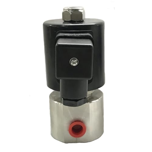 100bar 10MPa 2-Wege-Wasser-Hochdruck-Magnetventil 1/4 3/8 220V 24V Öffnung 2mm SS304 großes Durchflussventil (Color : 45299, Size : G-AC24V) von PHNOITPQ