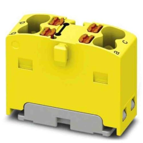 PHOENIX CONTACT PTFIX 4X1.5 YE Verteilerblock, Intern Gebrückt, Passende Steckbrücken Siehe Zubehör, 450V Nennspannung, 17.5A Nennstrom, 4 Anzahl der Anschlüsse, 0.14-2.5mm² Querschnitt, 30 Stk PHOENIX CONTACT PTFIX 4X1.5 YE Verteilerblock, Intern Gebrückt, Passende Steckbrücken Siehe Zubehör, 450V Nennspannung, 17.5A Nennstrom, 4 Anzahl der Anschlüsse, 0.14-2.5mm² Querschnitt, 30 Stk von PHOENIX CONTACT
