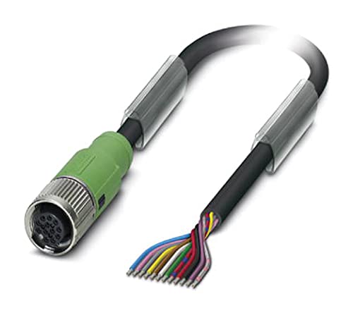 PHOENIX CONTACT SAC-12P-3.0-PUR/FS SCO PUR Sensor-/Aktor-Kabel, 3m Kabellänge, 12-Polig, M12 SPEEDCON Buchse Gerade, Schwarz von PHOENIX CONTACT