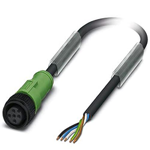 PHOENIX CONTACT SAC-5P-1.5-PUR/M12FS P Sensor/Aktor-Kabel, 5 Polig, 1.5m Kabellänge, 53.900g, Schwarzgrau von PHOENIX CONTACT