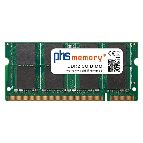 PHS-memory 4GB RAM Speicher kompatibel mit Gigabyte W476V DDR2 SO DIMM 800MHz PC2-6400S von PHS-memory