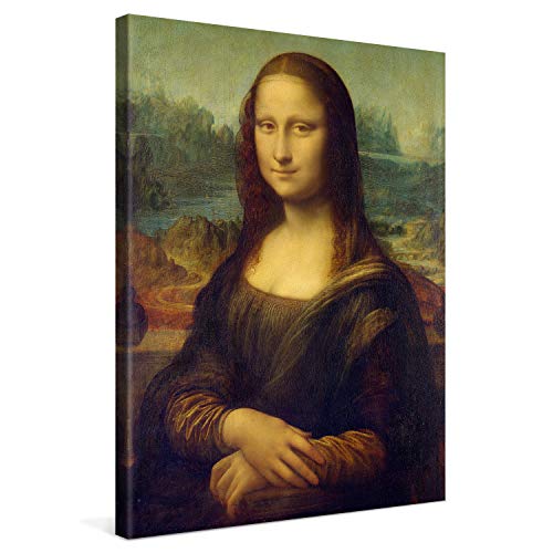 PICANOVA – Leonardo da Vinci – Mona Lisa 30x40cm – Bild auf Leinwand – Premium Kunstdruck Auf 2cm Holz-Keilrahmen Für Schlaf- Und Wohnzimmer – Klassische Kunst von PICANOVA