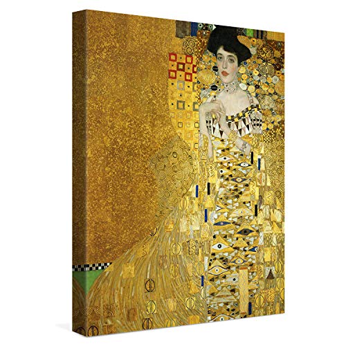 PICANOVA – Portrait of Adele Bloch-Bauer 30x40cm – Premium Leinwanddruck – Kunstdruck Auf 2cm Holz-Keilrahmen Für Schlaf- Und Wohnzimmer – Kollektion Gustav Klimt von PICANOVA