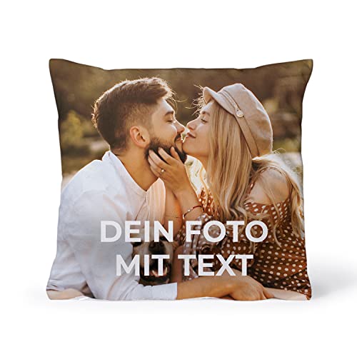 PICANOVA – Premium Fotokissen mit Füllung in den Größen 60x60cm – Kissen mit Foto und Text individuell Bedruckt Schlaf- und Wohnzimmertauglich – Personalisierte Geschenk von PICANOVA