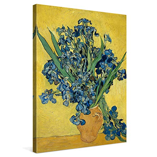 PICANOVA – Vincent Van Gogh Irises May 30x40 cm – Bild auf Leinwand – Leinwandbild – Premium Leinwanddruck – Kunstdruck Auf 2cm Holz-Keilrahmen Für Schlaf- Und Wohnzimmer von PICANOVA