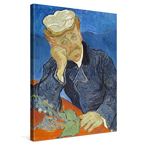 PICANOVA – Vincent Van Gogh Portrait of Dr. Gachet 30x40 cm – Bild auf Leinwand – Leinwandbild – Premium Leinwanddruck – Kunstdruck Auf 2cm Holz-Keilrahmen Für Schlaf- Und Wohnzimmer von PICANOVA