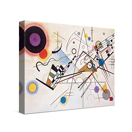 PICANOVA – Wassily Kandinsky – Composition VIII 40x30cm – Bild auf Leinwand – Premium Kunstdruck Auf 2cm Holz-Keilrahmen Für Schlaf- Und Wohnzimmer – Klassische Kunst von PICANOVA