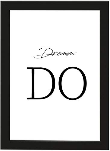 PICSonPAPER Poster DIN A4 Don't Dream, DO, gerahmt mit schwarzem Bilderrahmen, Geschenk, Geschenkidee, Geburtstagsgeschenk, Poster mit Rahmen (DO) von PICSonPAPER