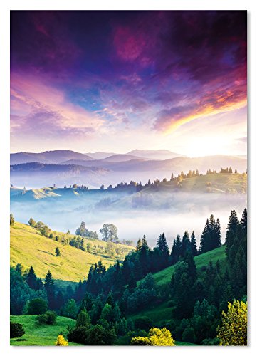 PICSonPAPER Poster Majestic Mountain, ungerahmt DIN A4, Dekoration, Kunstdruck, Wandbild, Fineartprint (Himmel, DIN A4) von PICSonPAPER
