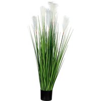 PLANTASIA® Federgras 120cm, weiße Blume, Kunstpflanze von PLANTASIA