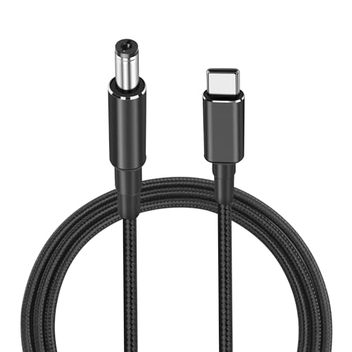 PNGKNYOCN USB C zu DC 5.5mm x 2.1mm Stromkabel, 100W PD USB Typ C Stecker zu DC 5.5mm x 2.1mm Stecker Stromladekabel für Router, CCTV, Laptop etc（1.8M） (DC 5.5x2.1mm) von PNGKNYOCN