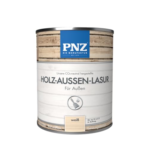 PNZ Holz-Außen-Lasur, Gebinde:0.75L, Farbe:weiß von PNZ