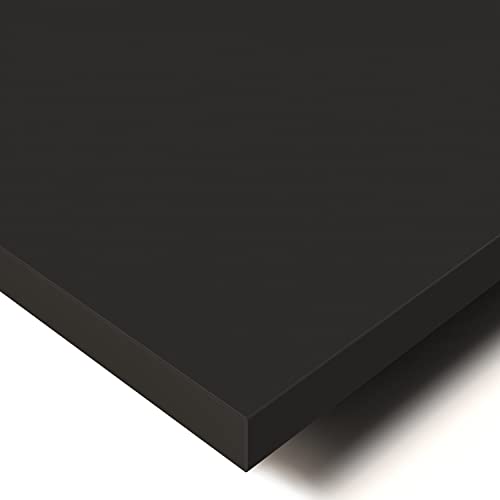 POKAR Tischplatte 2,5 cm Massiv Schreibtischplatte Bürotischplatte für Schreibtisch, Esstisch, Schwarz, 120 x 60 x 2,5 cm von POKAR