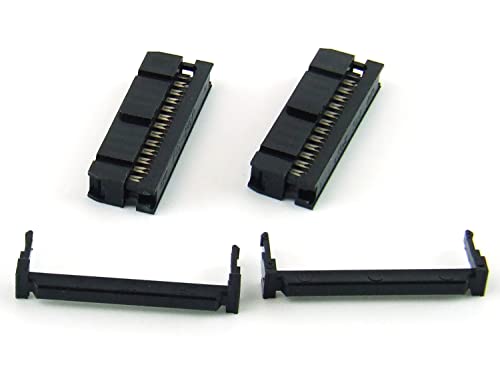 POPESQ® 2 Stk. x IDC 2.54mm Stecker Flachbandkabel 26 polig #A572 von POPESQ