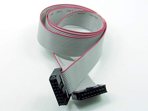 POPESQ® - IDC Kabel/Cable 16 polig (2x 8) cca. 30 cm / 0.3 m lang/long, Flachbandkabel Ribbon #A585 von POPESQ