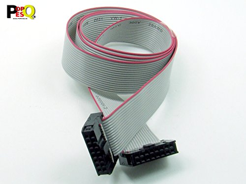 POPESQ® - IDC Kabel/Cable 16 polig (2x 8) cca. 120 cm / 1.2 m lang/long, Flachbandkabel Ribbon #A1832 von POPESQ