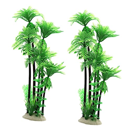 POPETPOP 2 Stück Künstlicher Kokosnussbaum Für Kinder Zylinder Miniaturen Diorama Palmen Aquarienbedarf Fische Künstlicher Baum Aquarium-Dekoration Baum von POPETPOP