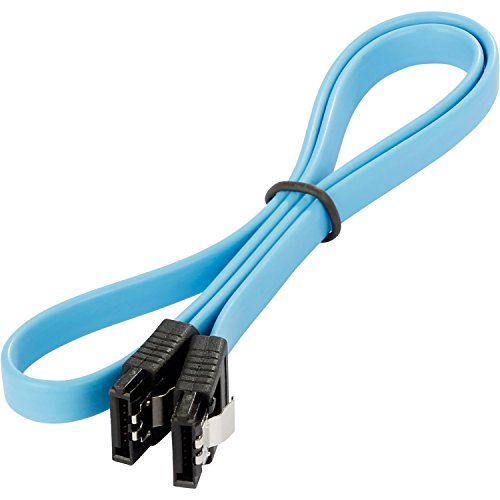 POPPSTAR 1x SATA Kabel SSD/HDD (0,5m SSD Datenkabel/SATA 3 Kabel SSD, 2 gerade Stecker) bis zu 6 Gbit/s, blau von POPPSTAR