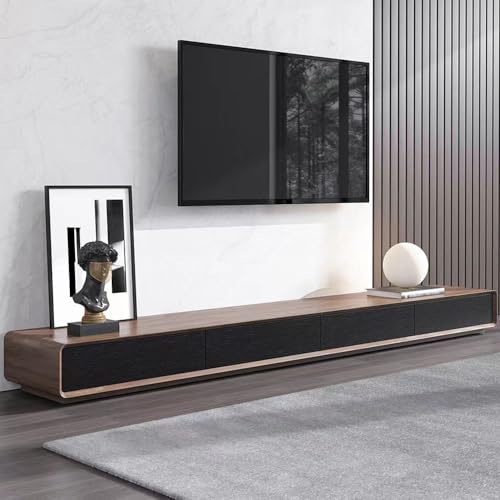POVISON TV Schrank,tv lowboard Holz,Sideboard Wohnzimmer tv,Fernsehtisch mit 4 Schubladen,Lowboard für Fernseher bis zu 75 Zoll,Walnussfurnier,Dunkles Holz und Schwarz,200 x 40 x 22 cm POVISON TV Schrank,tv lowboard Holz,Sideboard Wohnzimmer tv,Fernsehtisch mit 4 Schubladen,Lowboard für Fernseher bis zu 75 Zoll,Walnussfurnier,Dunkles Holz und Schwarz,200 x 40 x 22 cm von POVISON