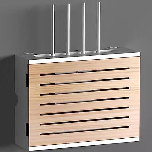 Router Regal, Wlan Box, Lagerregal für Wanddekoration, Router Verstecken Aufbewahrungsbox,Kabel Verstecken Box,Punch Free Organizer, Regal Wandhalterung Tv-Set-Top-Rack für, Dekor Büro-Organi(Color:B) von PPGE Home