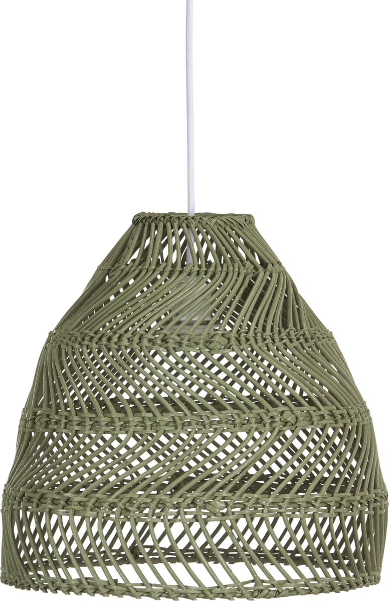 Hängelampe grün Rattan PR Home Maja 36cm E27 von PR Home