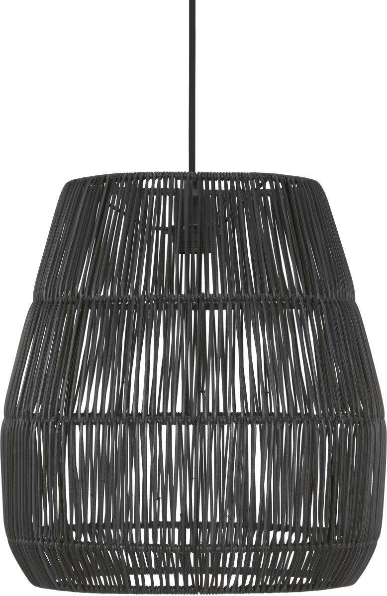 PR Home Saigon Outdoor Hängelampe Rattan schwarz IP44 38cm E27 mit Stecker von PR Home