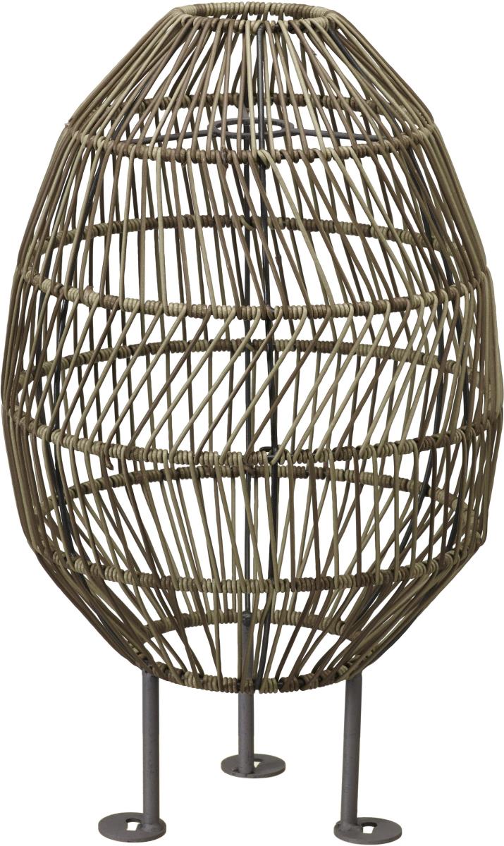 Terrassen Stehleuchte PR Home Hanoi 50x30cm Kunststoff Rattan natur braun von PR Home