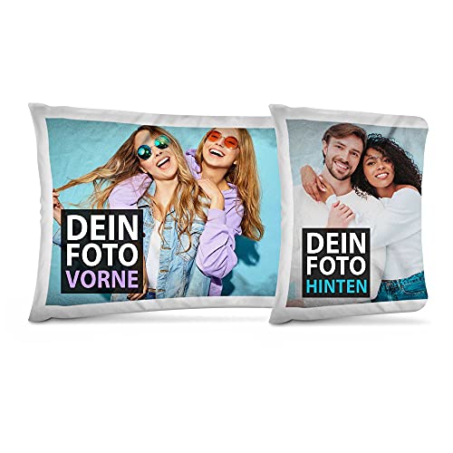 XXL Kissen selbst gestalten - beidseitiger Druck inklusive Kissenfüllung - XXL Fotokissen personalisierbar mit Foto und Wunschtext auf beiden Seiten - 40 x 80 cm - XXL-Format weiß-glatt XXL Kissen selbst gestalten - beidseitiger Druck inklusive Kissenfüllung - XXL Fotokissen personalisierbar mit Foto und Wunschtext auf beiden Seiten - 40 x 80 cm - XXL-Format weiß-glatt von PR Print Royal
