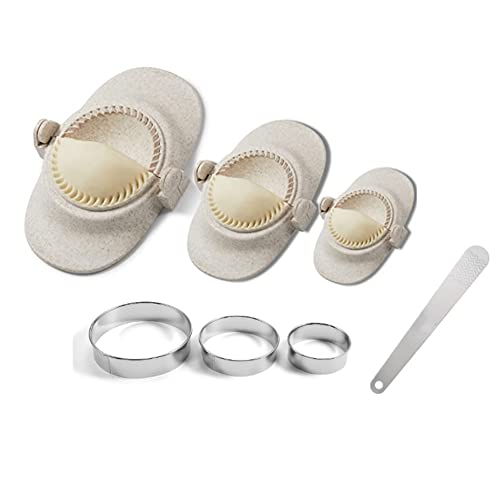 PRATYAHARA KnöDelmacher,Empanadas-Pressformen-Set mit Teigausstecher, KnöDelformen-Set und Ausstecher für Piroggen,(-Weiß) von PRATYAHARA