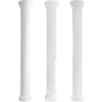Säulen und Halbsäulen Fassade rund Set Auswahl 405mm LC103: Halbrund, Schaft glatt von PRESTIGE DECOR