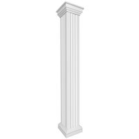 Säulen und Halbsäulen eckig teils kanneliert in 3 Größen, Fassadenstuck modern außen Prestige Decor Basis, Größe l - geschlossen von PRESTIGE DECOR