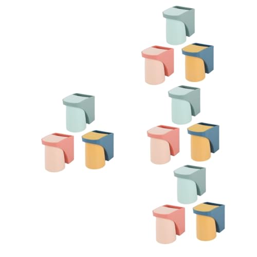 PRETYZOOM 12 STK Becherhalter mit magnetischen Zähnen Behälter für Zahnbürsten Zahnbürstenhalter aus Kunststoff wandmontiertes Tassenregal Zahnpastaspender hängend pp von PRETYZOOM