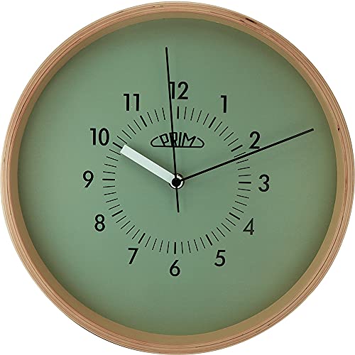 PRIM Organic Retrospect-B Wanduhr ohne Tickgeräusche aus Holz, Grün | Design Wanduhr lautlos, die Nicht stört | Schöne Holz Wanddeko für jeden Raum PRIM Organic Retrospect-B Wanduhr ohne Tickgeräusche aus Holz, Grün | Design Wanduhr lautlos, die Nicht stört | Schöne Holz Wanddeko für jeden Raum von PRIM