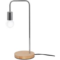 Tischlampe - Schreibtischlampe - Skandinavisches Design - Bruce Silber - Holz, Metall - Silber von PRIVATEFLOOR