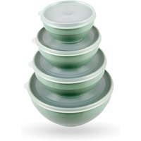 Pro Home - Frischhaltedosen mit Deckel 4er Set ( 500ml - 2,5L ) Grün - Vorratsdosen, mikrowellen- und spülmaschinenfest, gefriertauglich, von PRO HOME