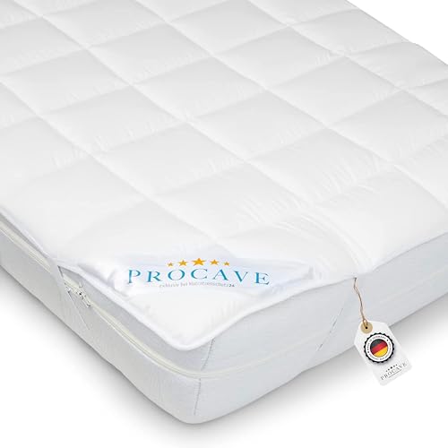 PROCAVE Matratzenschoner Micro-Comfort - Matratzenbezug - Matratzentopper - atmungsaktive Matratzenauflage - Made in Germany - Matratzenschutz mit Eckgummis 70x220 cm von PROCAVE