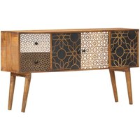 Sideboard mit Druckmuster 130×30×70 cm Massivholz Mango von LONGZIMING