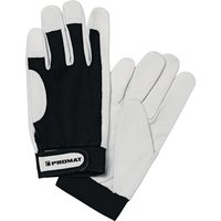 Handschuhe Main Gr.8 schwarz/naturfarben Ziegennappaleder/Stretch von NORDWEST HANDEL AG LAGER