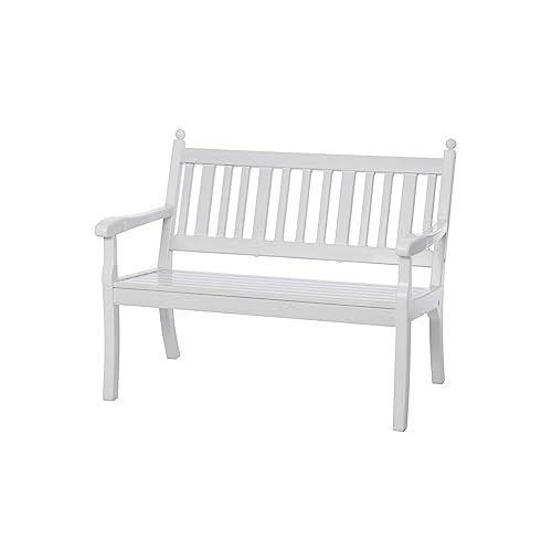 PROREGAL Gartenbank Aruba | 2-Sitzer | Weiß | HxBxT 88x115x69cm | Witterungs- & UV-beständiger Kunststoff | Parkbank Sitzbank Außenbereich Garten Balkon Terrasse PROREGAL Gartenbank Aruba | 2-Sitzer | Weiß | HxBxT 88x115x69cm | Witterungs- & UV-beständiger Kunststoff | Parkbank Sitzbank Außenbereich Garten Balkon Terrasse von PROREGAL