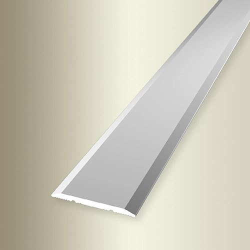 PROVISTON | Übergangsprofil | Breite: 25 mm | Höhe: 0-99 mm | Länge: 1000 mm | Aluminium eloxiert | Glatt | Silber | Selbstklebend von PROVISTON