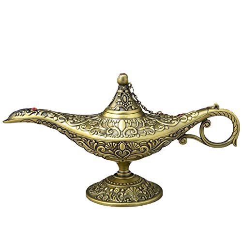 PUCHEN Aladdin Wunderlampe Ornament,Hochglanzpolierte Aladdin Genie Lampenverzierung | Vintage Legend Lampe für Zuhause/Hochzeitstischdekoration von PUCHEN