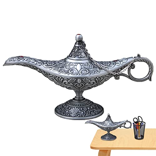 PUCHEN Vintage Aladdin Wunderlampe | Goldener Genie der Lampentopf Legierung Tischdekoration - Vintage Legend Lampe für Zuhause/Hochzeitstischdekoration von PUCHEN